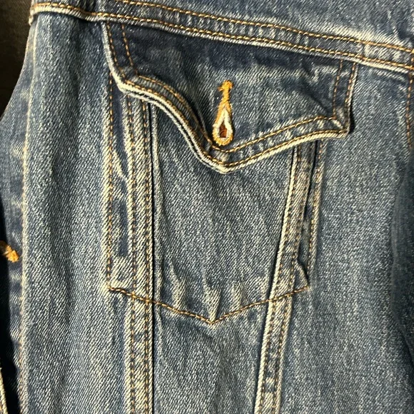 PINK Victoria's Secret Oversized Jean Jacket Sz. M - Picture 7 of 10